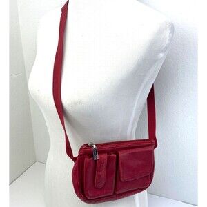 Red Pelle Studio Wilson Leather Crossbody Waist Fanny Pack Wallet Purse Pockets